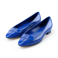 Blue Flats isolated on white background