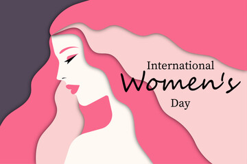 Postcard for International Women's Day. March 8 Vector illustration  - obrazy, fototapety, plakaty