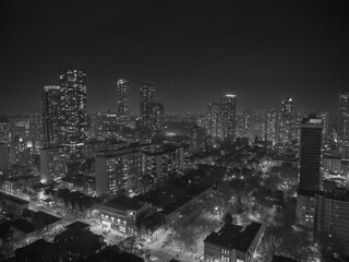 Toronto at night - B&W