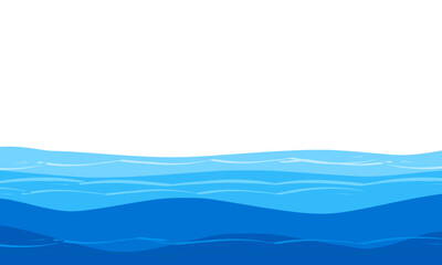 Blue wave on white background vector.