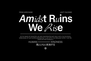 streetwear graphic tee typography design templates	