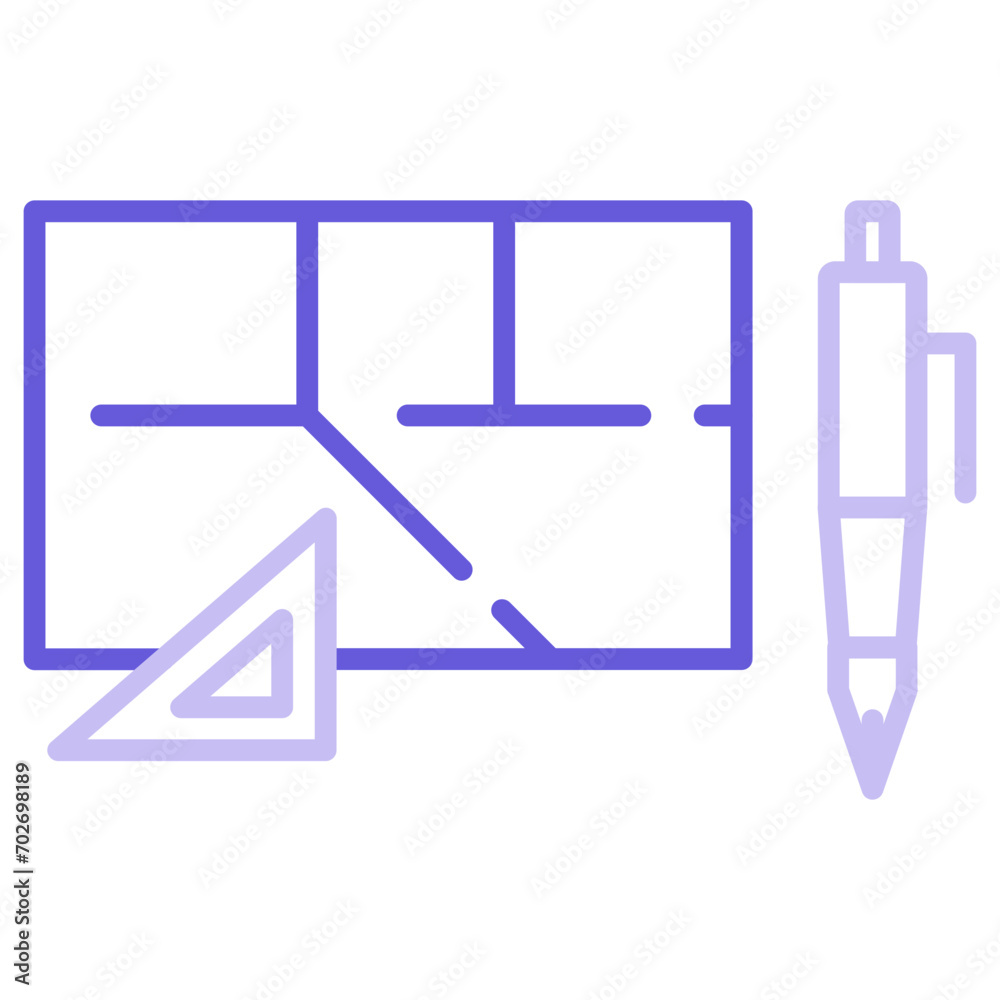 Wall mural construction project icon of project management iconset.