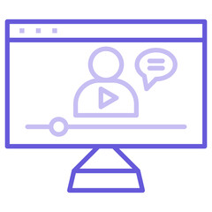 Video Lecture Icon of Online Education iconset.