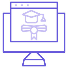 Online Degree Icon of Online Education iconset.