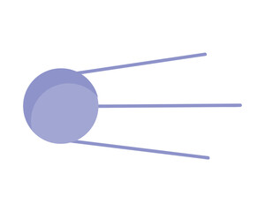 Cosmos element of colorful set. This satellites gracefully traverses the cosmic expanse, symbolizing connectivity beyond earthly boundaries. Vector illustration.