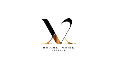 MV, VM, Abstract initial monogram letter alphabet logo design