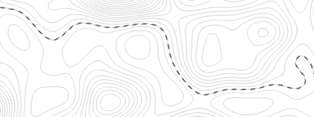 Deurstickers Pattern with lines and dots The stylized height of the topographic map contour in lines and contours isolated on transparent. Black and white topography contour lines map isolated on white background. © armans