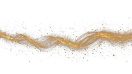 Christmas yellow shiny gold dust particles, cut out - stock png.