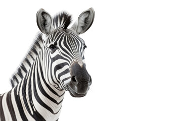 Fototapeta na wymiar Zebra Beauty Isolated On Transparent Background
