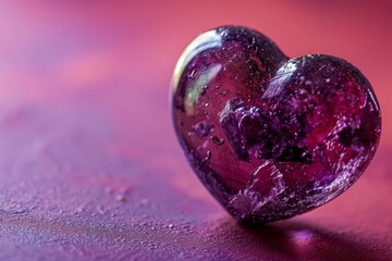 Purple heart - symbol of Valentine's Day for asexual people