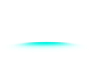 Cyan color light on transparent background