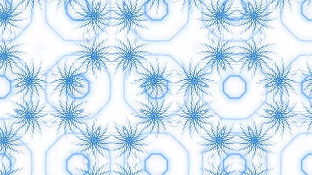 Abstract floral mandala pattern and seamless loop animation background  