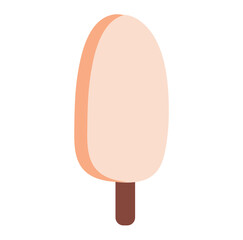 Ice cream of colorful set. Against a backdrop of pure white, the intricately detailed popsicle becomes a visual delight, capturing the essence of sweet indulgence. Vector illustration.