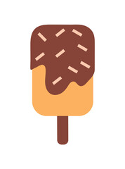 Ice cream of colorful set. The intricately detailed popsicle becomes a visual treat, capturing the essence of sweet extravagance in an artful composition. Vector illustration.