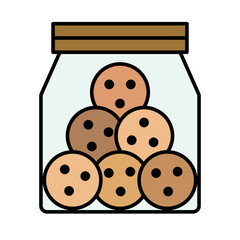 Cookie jar icon. Sweets. Vector.