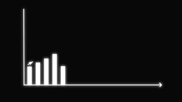 Abstract business graph animation background  