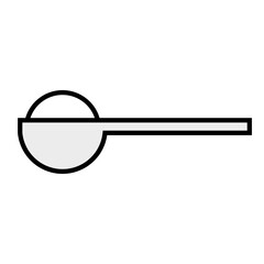 Teaspoon spoon icon. Spoon and sugar. Vector.