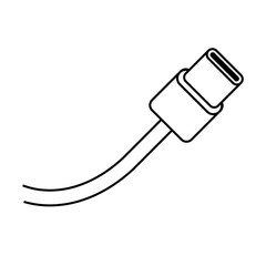USB C cable icon. Vector.