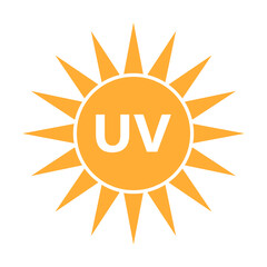 UV sun icon. Ultraviolet icon. Vector.