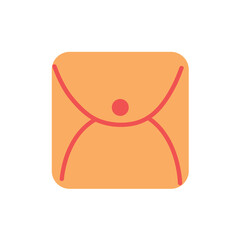 Menstruation element of colorful set. This composition with gasket invites viewers to embrace the aspects of menstrual care through the lens of thoughtful and empowering design. Vector illustration.