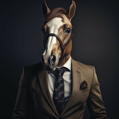 Horse in a suit