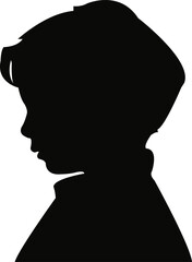 a boy body silhouette vector