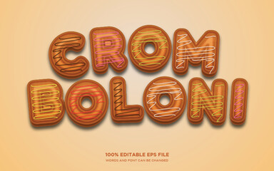 Cromboloni 3d editable text style effect
