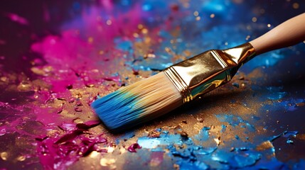 Fototapeta premium brushes and paints