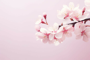cherry blossoms on white background