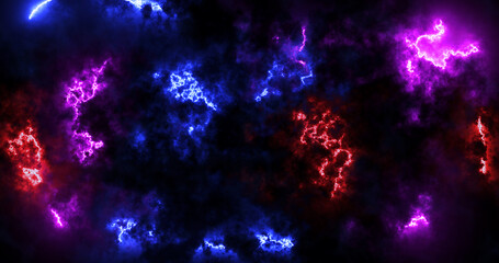 Dark 3d loop-able space background colorful space galaxy nebulas cloud passing with star moving, camera movement. Mysterious infinite nebula constellation cosmic universe bg alien imagination.