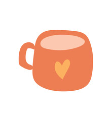 Selfcare element of colorful set. An inviting image masterfully combines creative design with the soothing imagery of a cup of tea in the context of self-care and relaxation. Vector illustration.