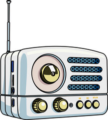 レトロラジオ（retro radio）(PNG)