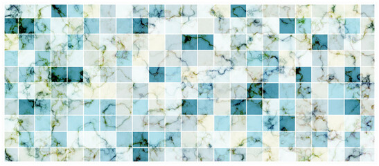 Ceramic tiles pattern. Turquoise marble effect pattern.