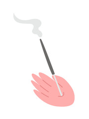 Aroma spa stick on ceramic stand flat style vector