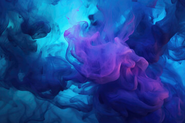 a blue and purple flame against a black background - obrazy, fototapety, plakaty