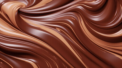 Texture of chocolate mixed with white cream. Elegant sweet background. Generative AI