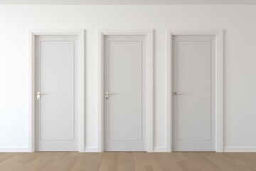 Modern minimalistic fluted door in the interior scene 