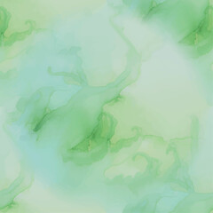Light Watercolor Background. Green Ocean Background. Water Seamless Abstract Repeat. Sea Pastel Vector Painting. Water Watercolor Ocean. Blue Elegant Pattern. Sea Gradient Background. Blue Ink Paint.