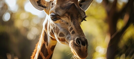 Giraffe from Mogo Zoo in Australia's New South Wales feeding