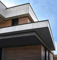Contemporary Residential Building Exterior in the Daylight.