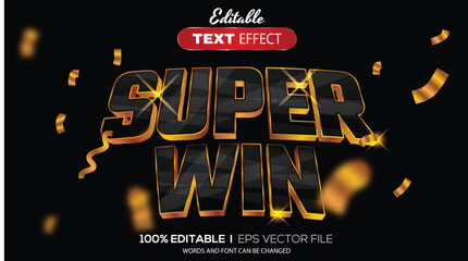 editable text effect super win theme