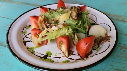 Ensalada fresca de vegetales crudos, Fresh raw vegetable salad