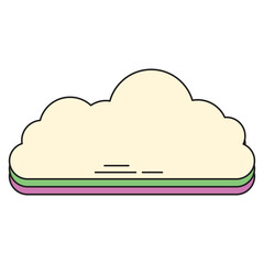 Retro Cloud Element