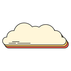 Retro Cloud Element