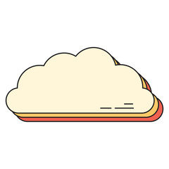 Retro Cloud Element