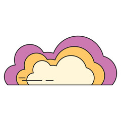 Fototapeta premium Retro Cloud Element