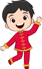 Boy wear Chinese clothes culture