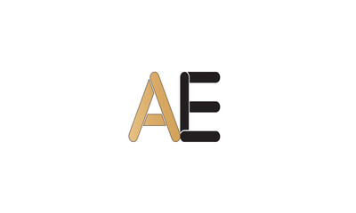 AE, EA , A , E , Abstract Letters Logo Monogram	