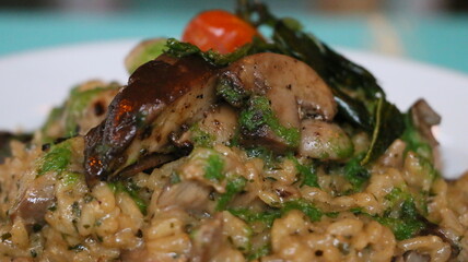 Risotto de hongos, mushroom risotto