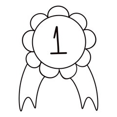 outline Number 1 sign